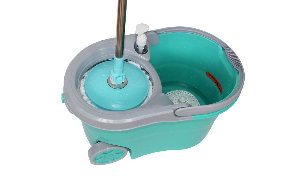 iSpin Mop Includes Bucket with Wheels 360 Degree Rotation, Stainless
